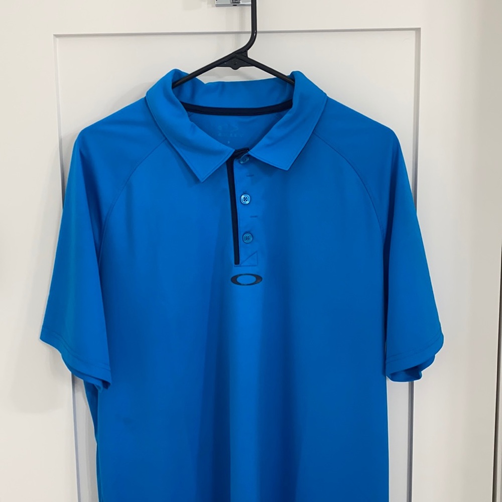 Blue golf shirt